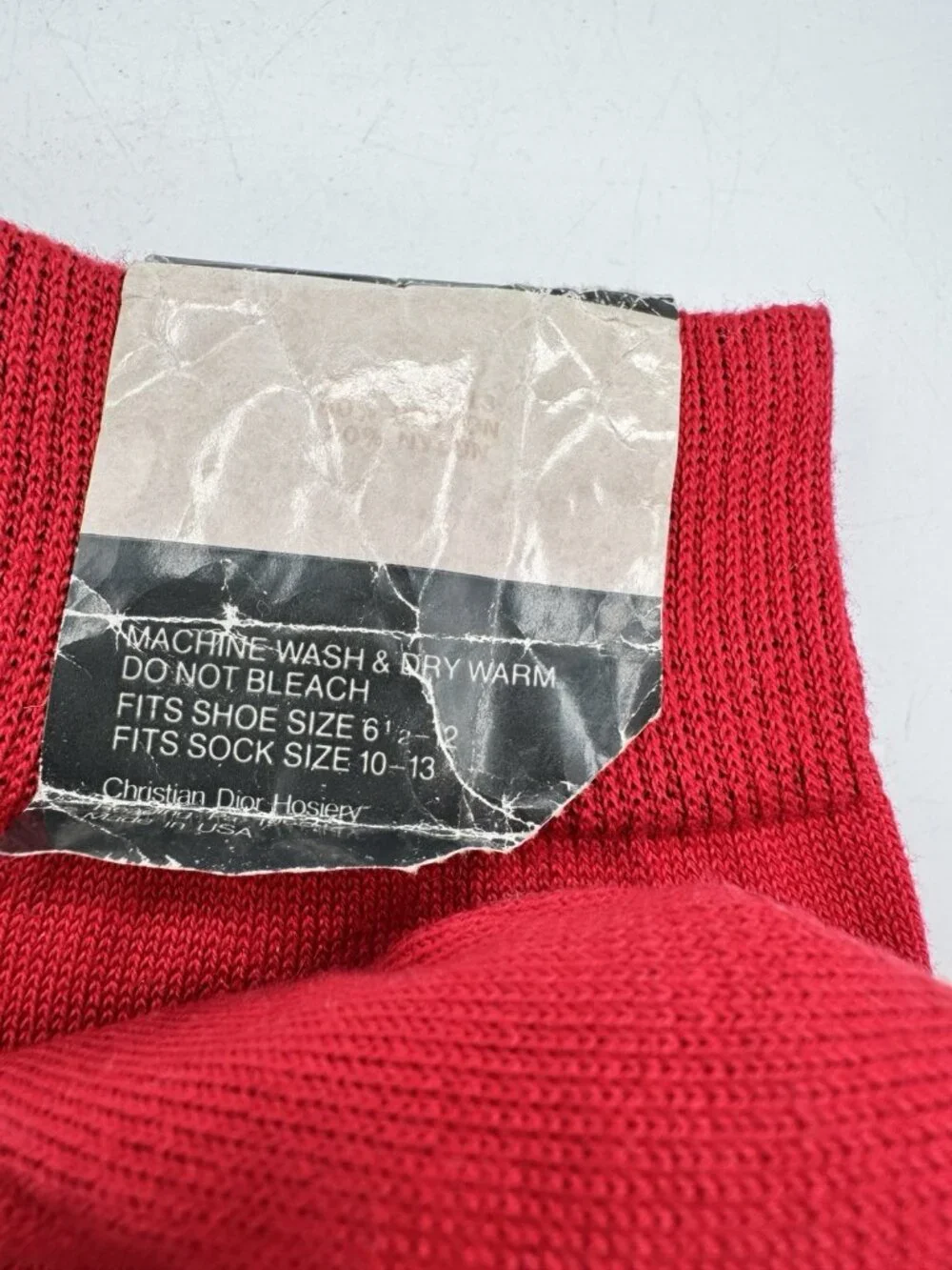 Christian Dior Dress Socks Red Print Car City Sock Size 10-13